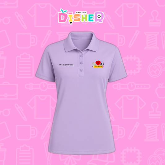 PBD-D-001 : Polo Bordada Dry Fit Dama I Manzana Lápiz