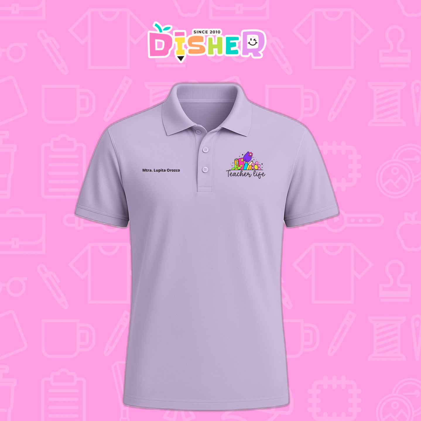PBD-C-0039: Polo Bordada Dry Fit Caballero I Teacherlife