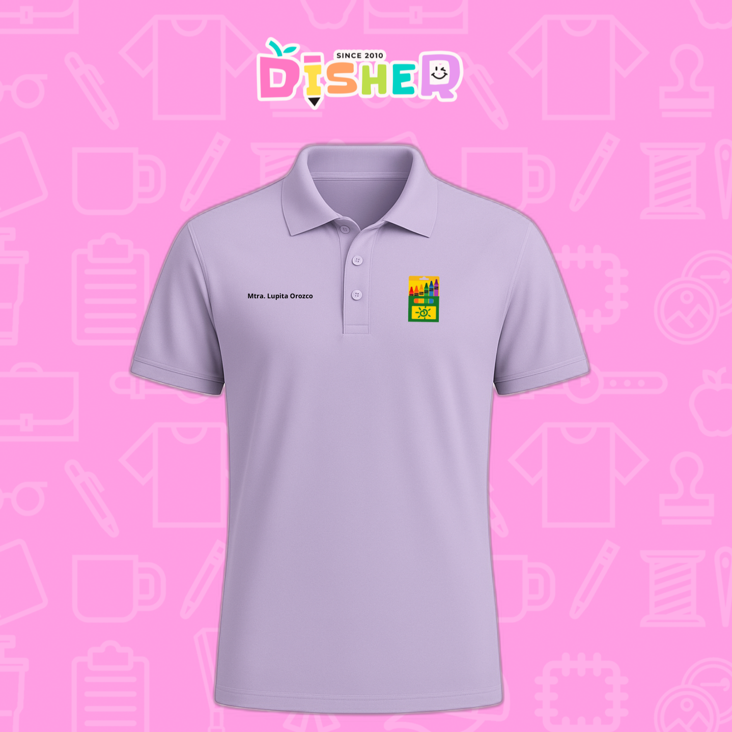 PBD-C-0059: Polo Bordada Dry Fit Caballero I Crayolas cajita