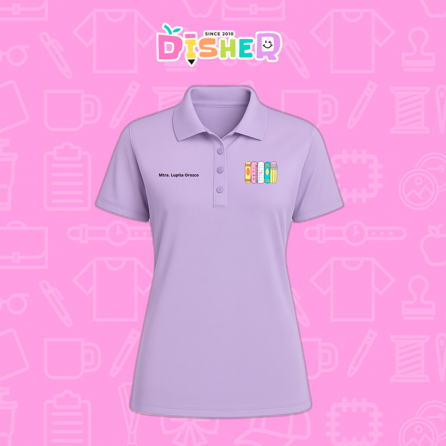 PBD-D-055: Polo Bordada Dry Fit Dama I Libros
