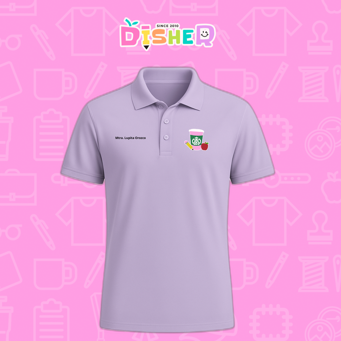 PBD-C-0037: Polo Bordada Dry Fit Caballero I Teacher Starbucks