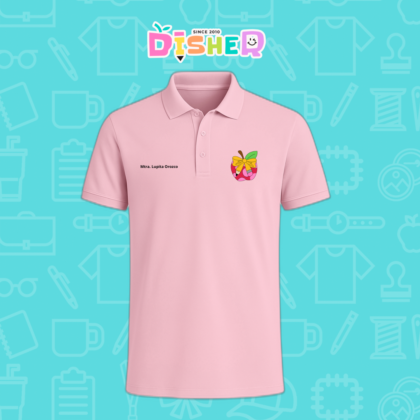 PBD-C-0012: Polo Bordada Dry Fit Caballero I Manzana moño