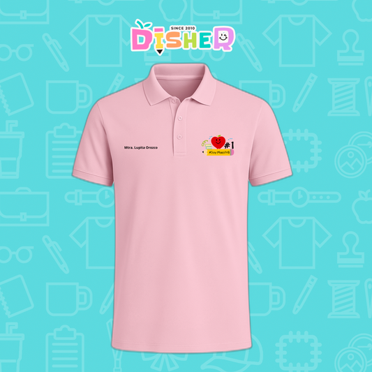 PBD-C-001: Polo Bordada Dry Fit Caballero I Manzana lápiz