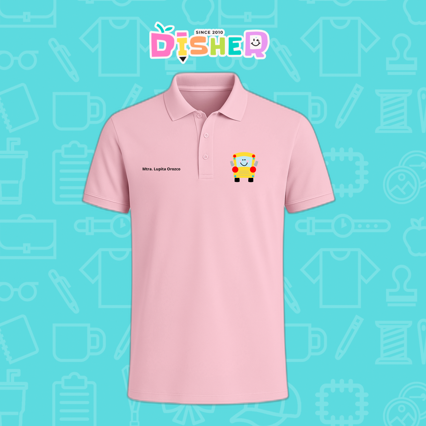 PBD-C-0035: Polo Bordada Dry Fit Caballero I Smile bus