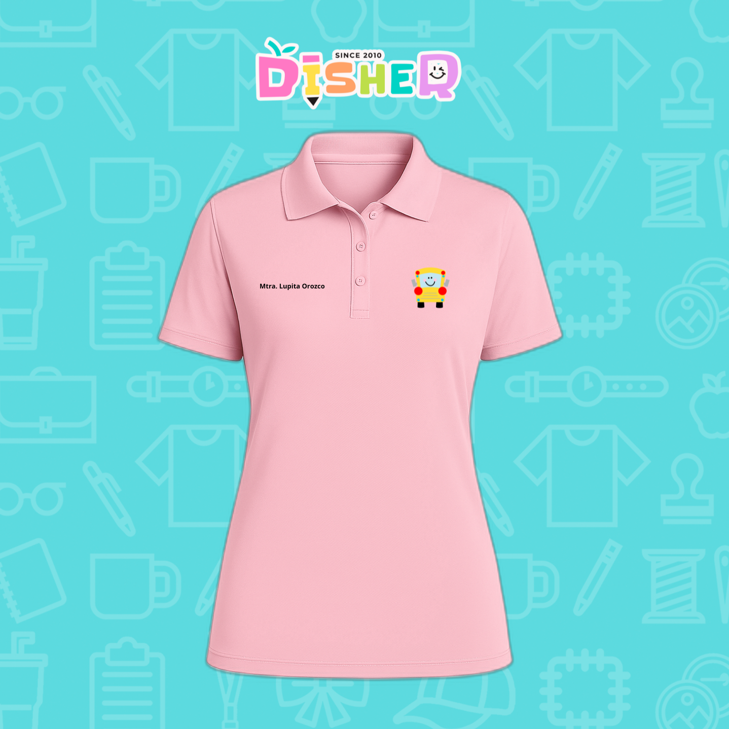 PBD-D-035: Polo Bordada Dry Fit Dama I Smile bus