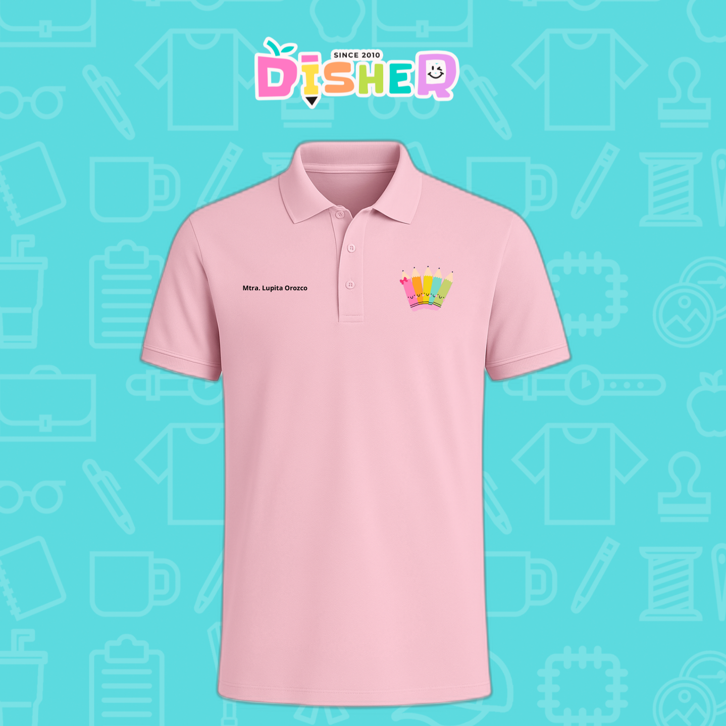 PBD-C-0042: Polo Bordada Dry Fit Caballero I Amigas crayolas