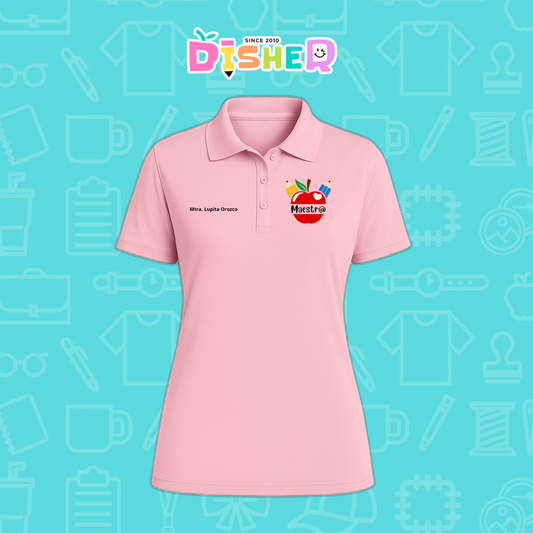 PBD-D-091: Polo Bordada Dry Fit Dama I Manzana lápices