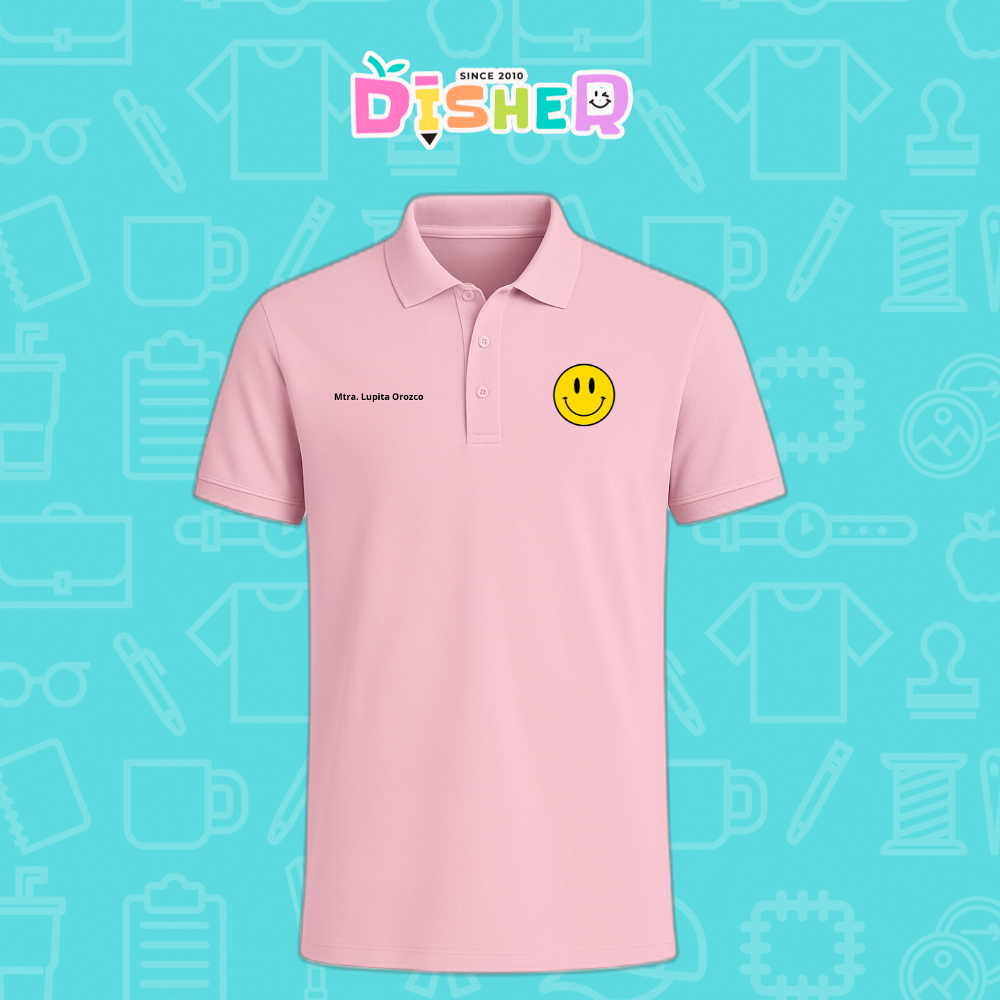 PBD-C-0083: Polo Bordada Dry Fit Caballero I Smily