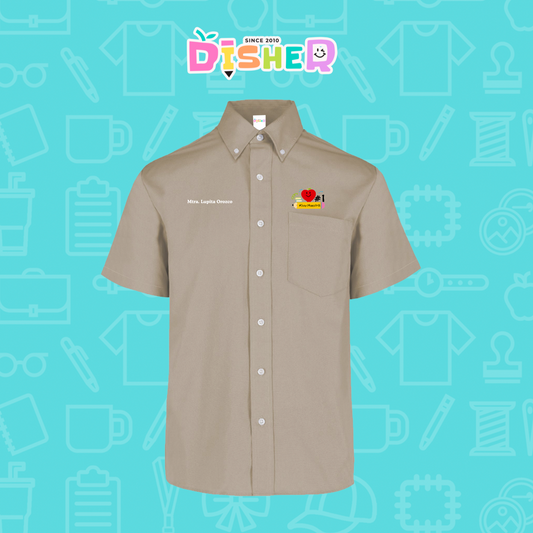 CBGC-C-001: Camisa Bordada Gabardina Manga Corta Caballero I Manzana lápiz