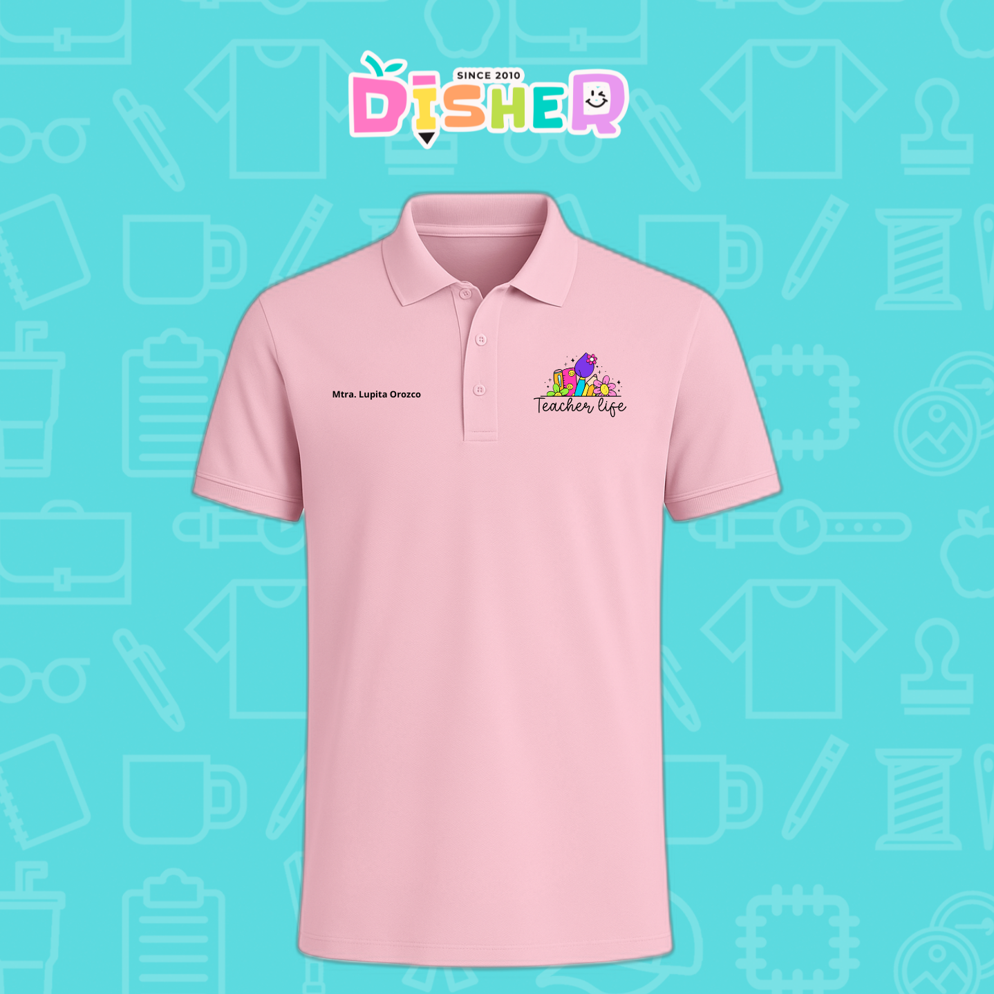 PBD-C-0039: Polo Bordada Dry Fit Caballero I Teacherlife