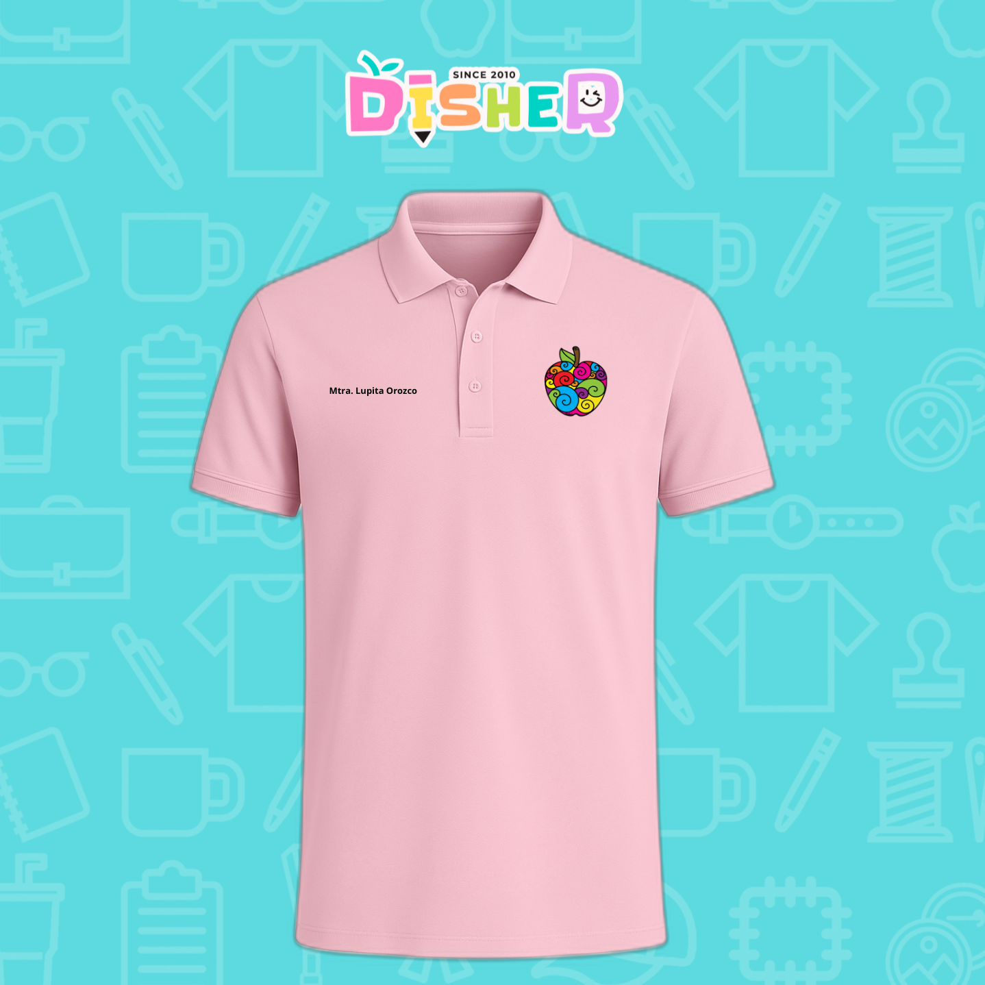 PBD-C-0067: Polo Bordada Dry Fit Caballero I Manzana risco