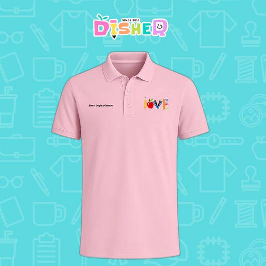 PBD-C-0074: Polo Bordada Dry Fit Caballero I  Love libro