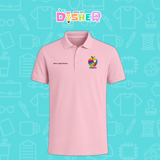 PBD-C-0075: Polo Bordada Dry Fit Caballero I  Manzana rayas colores