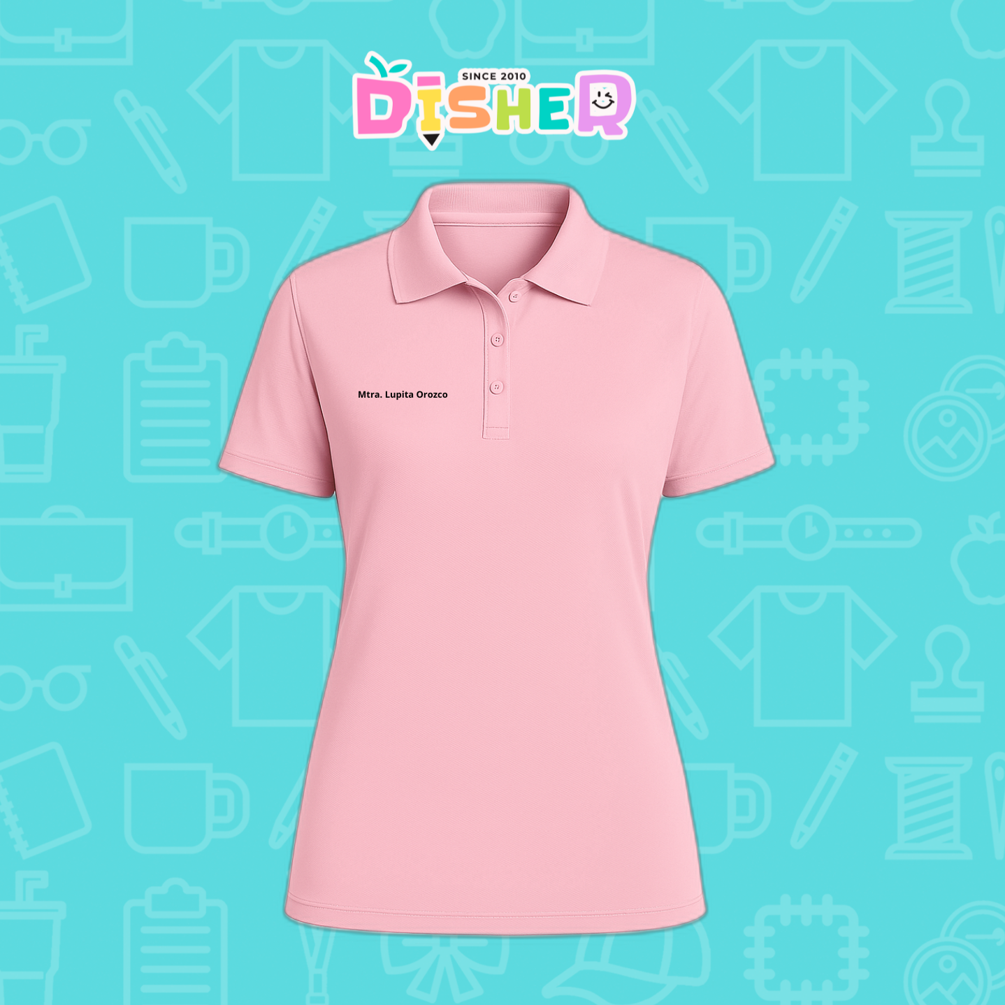 PBD-D-093: Polo Bordada Dry Fit Dama I Corazón papel primaria