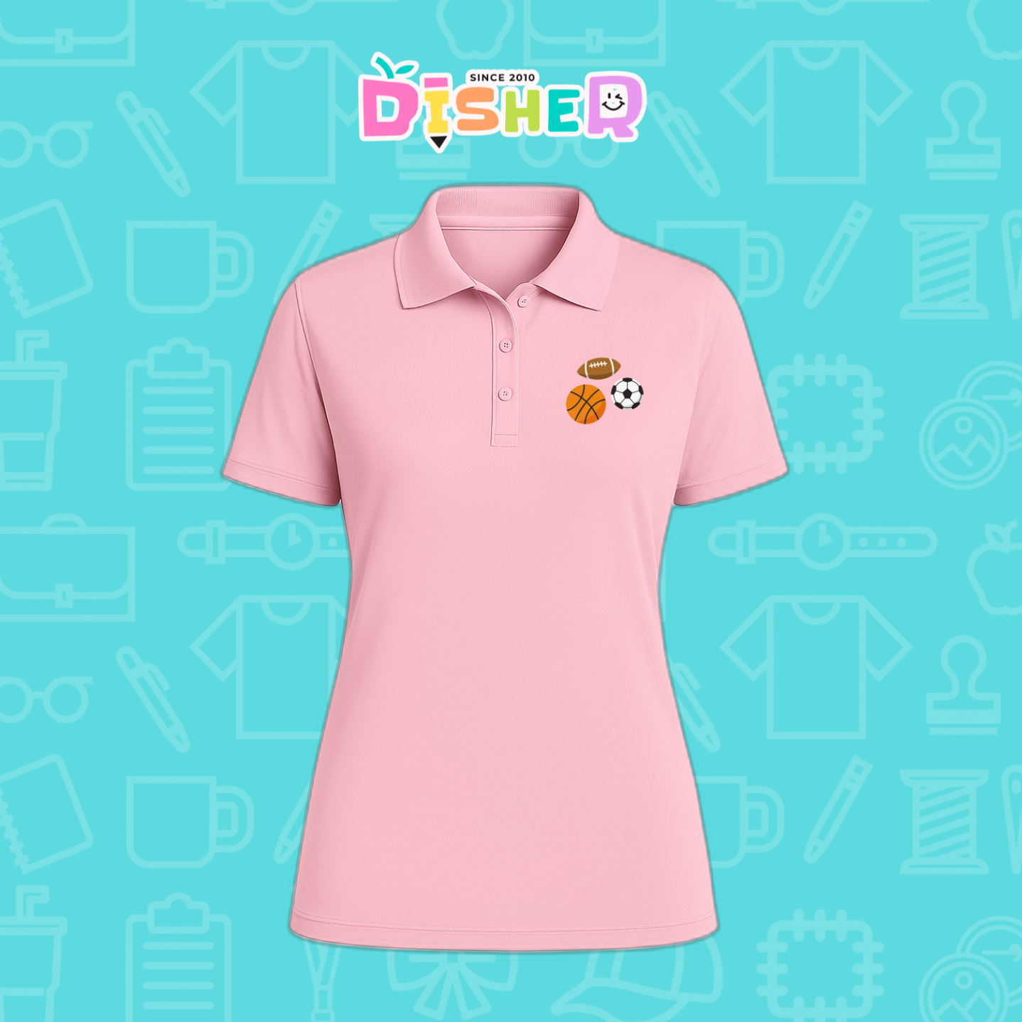 PBD-D-060: Polo Bordada Dry Fit Dama I Deportes