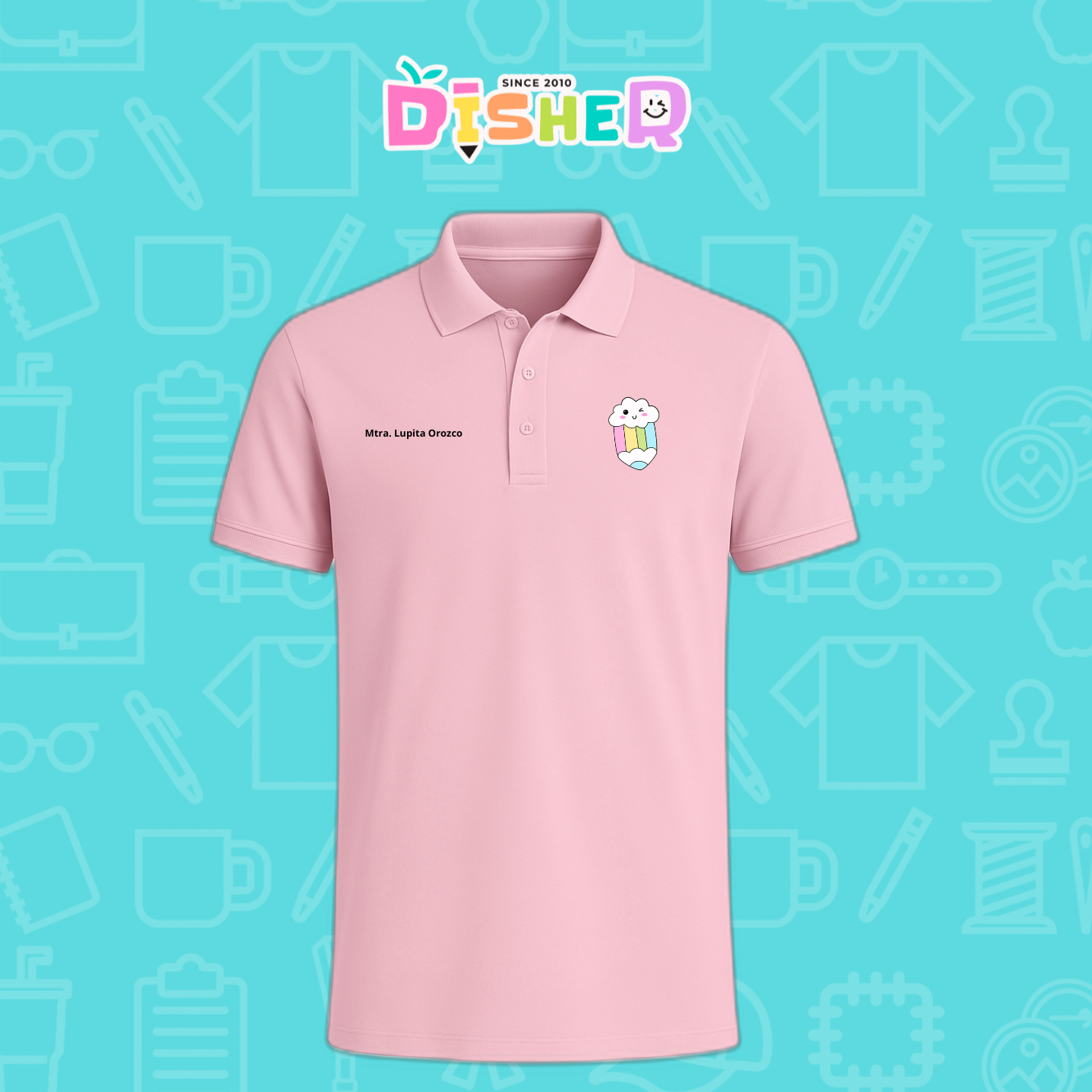 PBD-C-0057: Polo Bordada Dry Fit Caballero I Lápiz nube