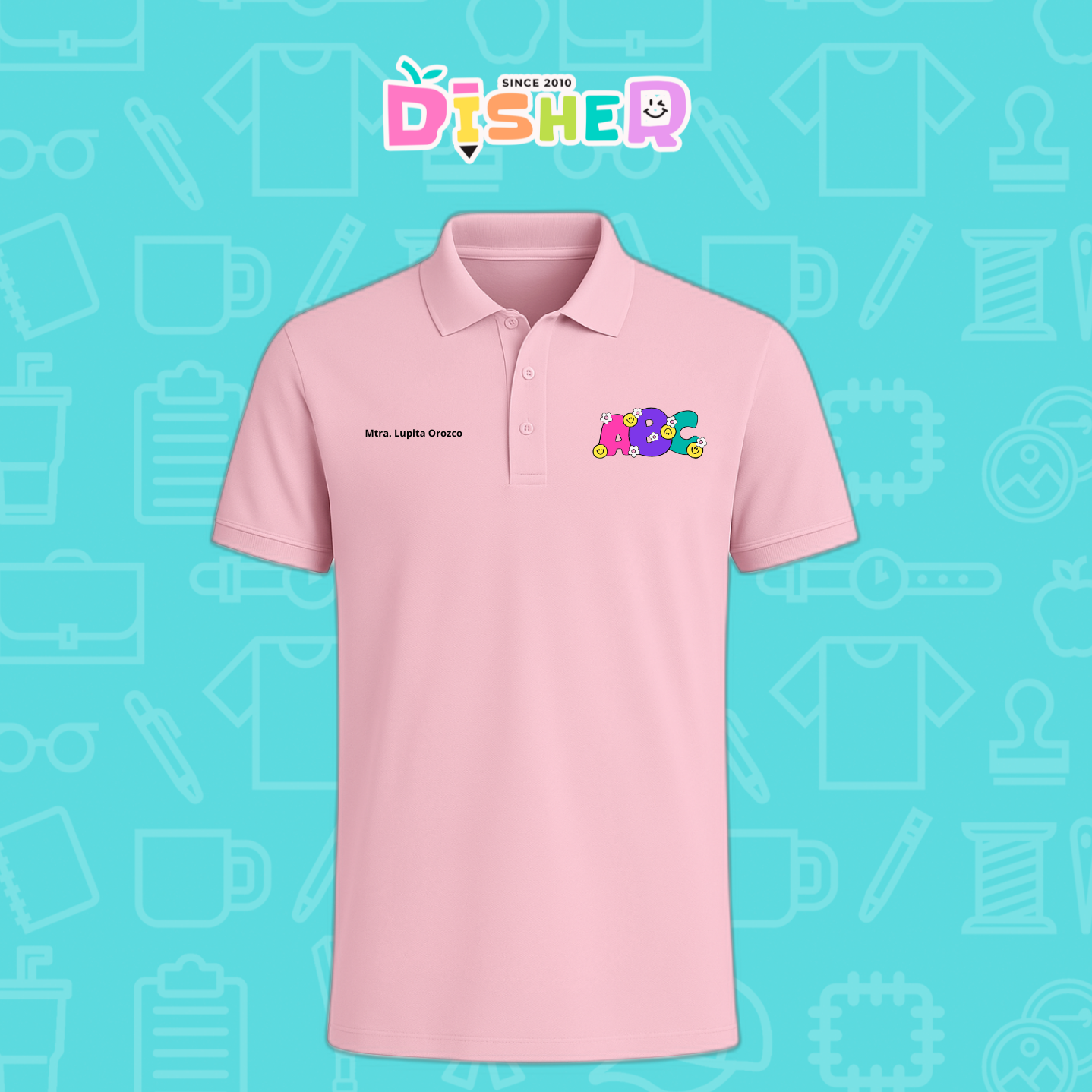 PBD-C-0043: Polo Bordada Dry Fit Caballero I Abc flores