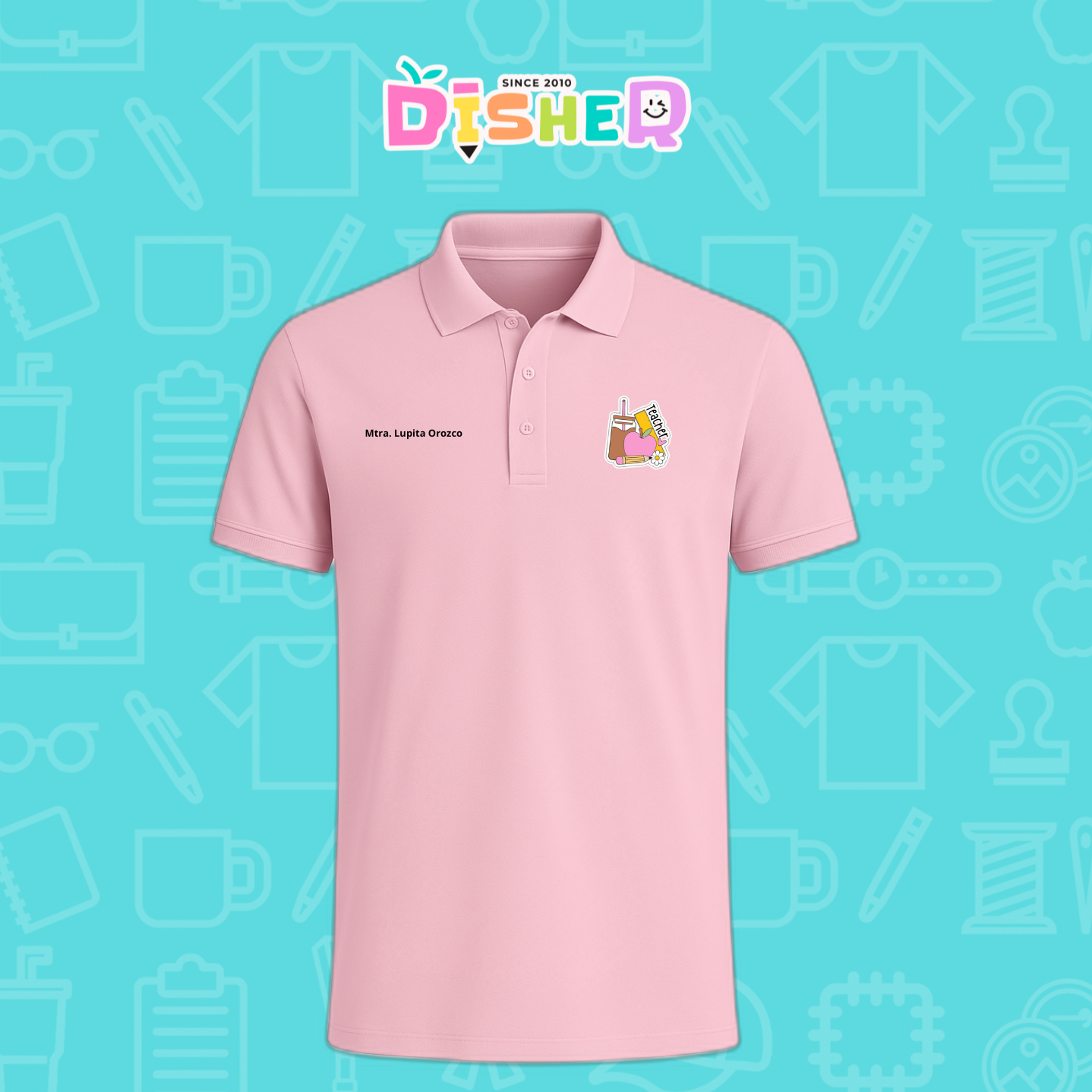 PBD-C-0036: Polo Bordada Dry Fit Caballero I Teacher coffe