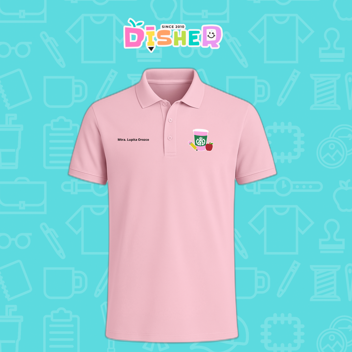 PBD-C-0037: Polo Bordada Dry Fit Caballero I Teacher Starbucks