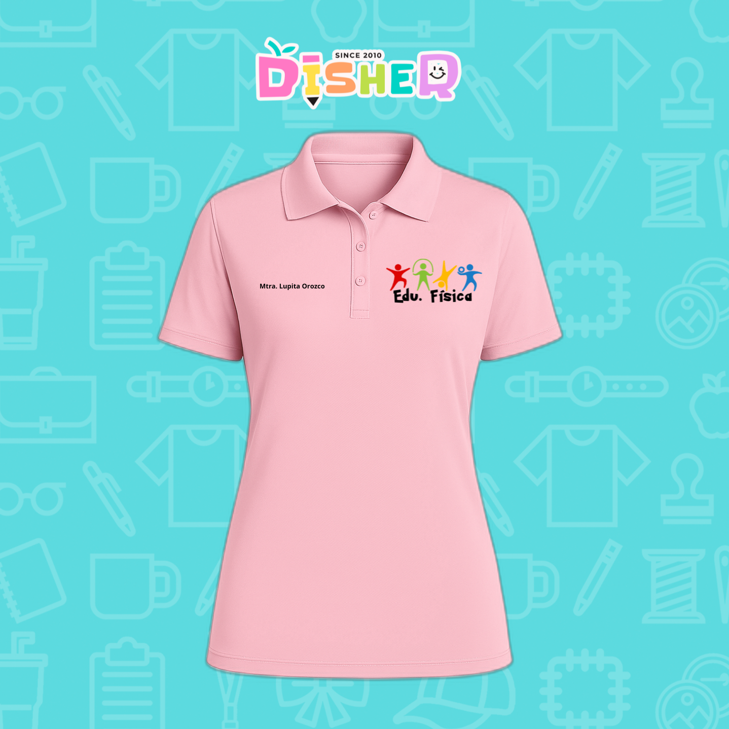 PBD-D-090: Polo Bordada Dry Fit Dama I Educación física