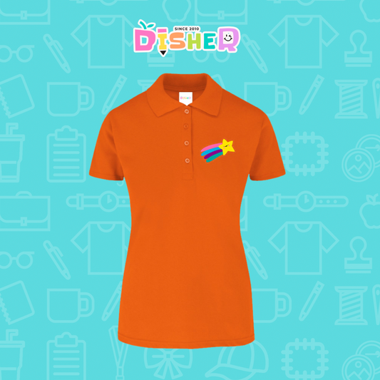 PBY-D-0020: Polo Bordada 50/50 Dama I Flor rosita