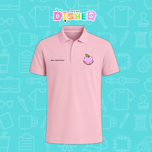 PBD-C-0026: Polo Bordada Dry Fit Caballero I Manzana cuadros