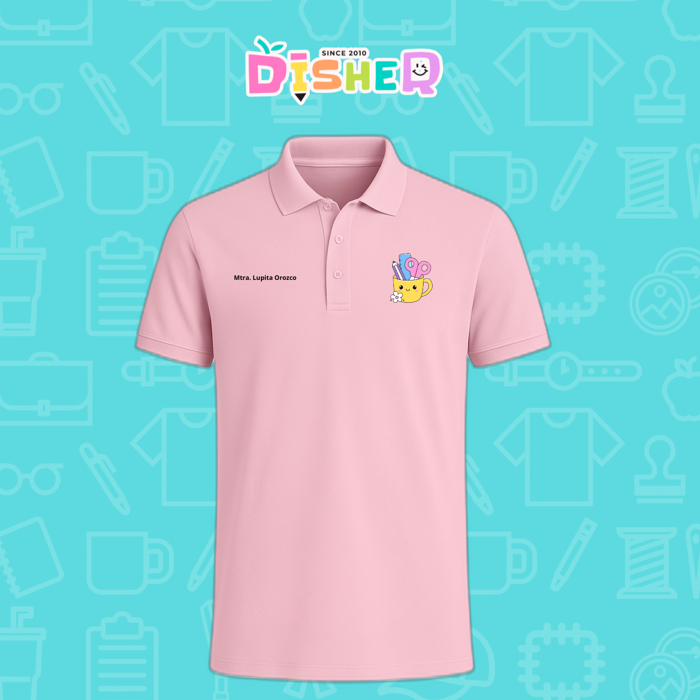 PBD-C-0052: Polo Bordada Dry Fit Caballero I Tacita útiles