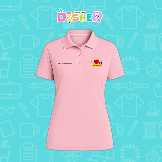 PBD-D-001 : Polo Bordada Dry Fit Dama I Manzana Lápiz