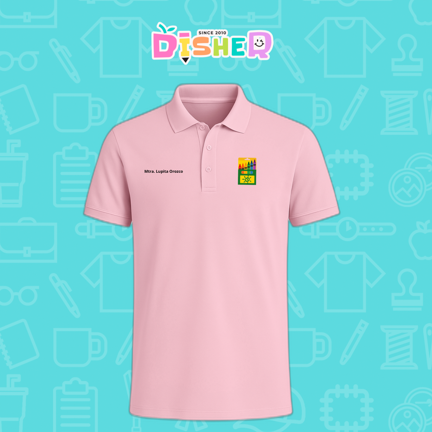 PBD-C-0059: Polo Bordada Dry Fit Caballero I Crayolas cajita