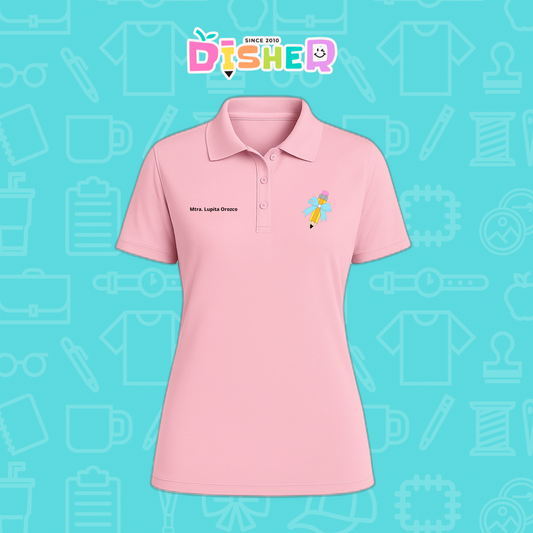 PBD-D-049: Polo Bordada Dry Fit Dama I Lápiz moño