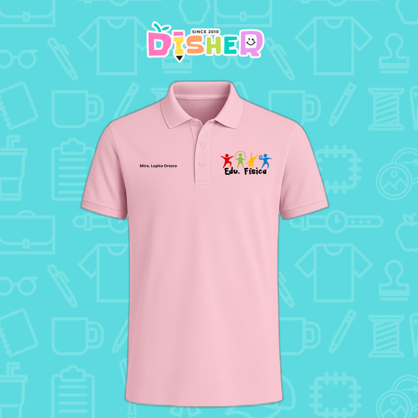 PBD-C-0090: Polo Bordada Dry Fit Caballero I Educación física