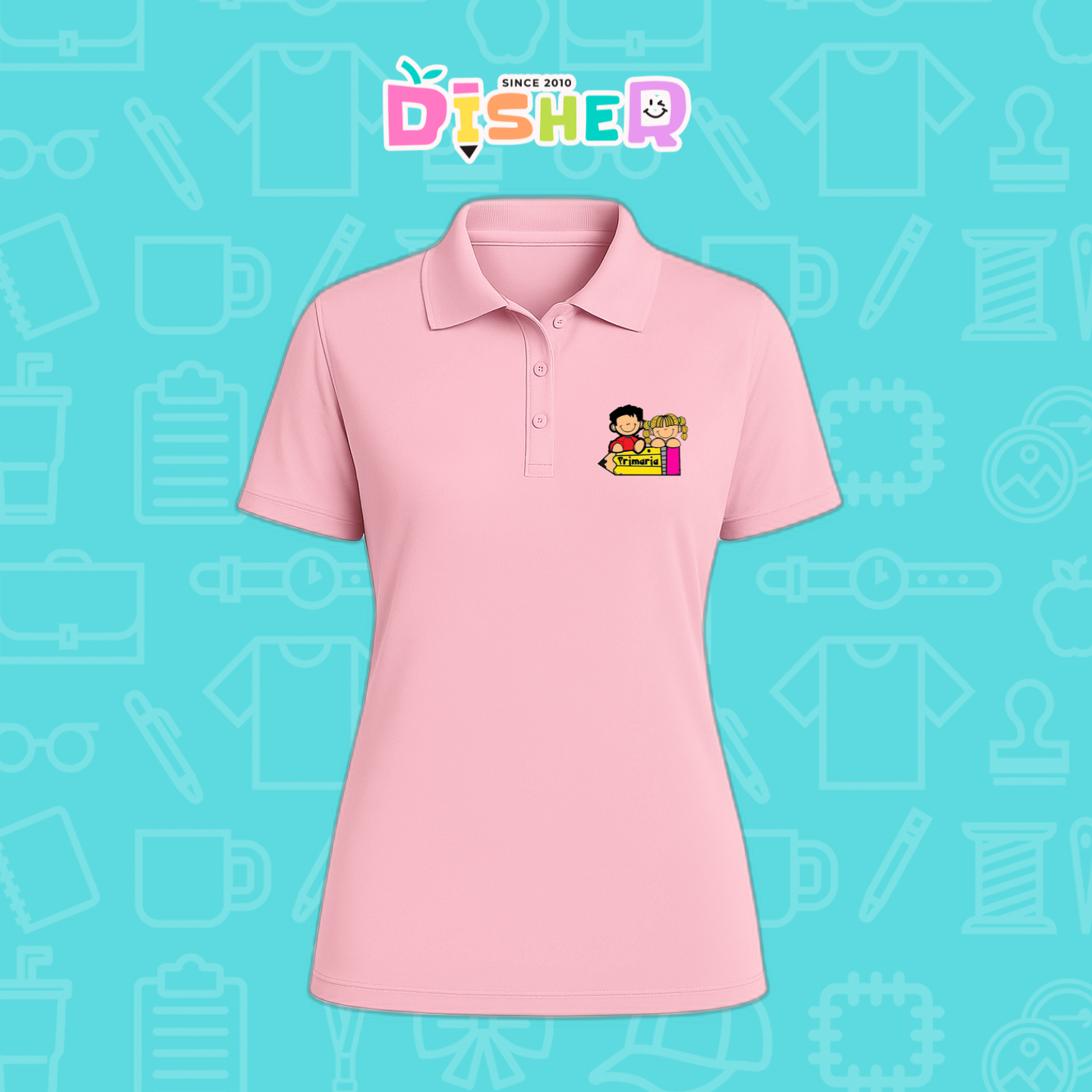PBD-D-081: Polo Bordada Dry Fit Dama I Niños preescolar