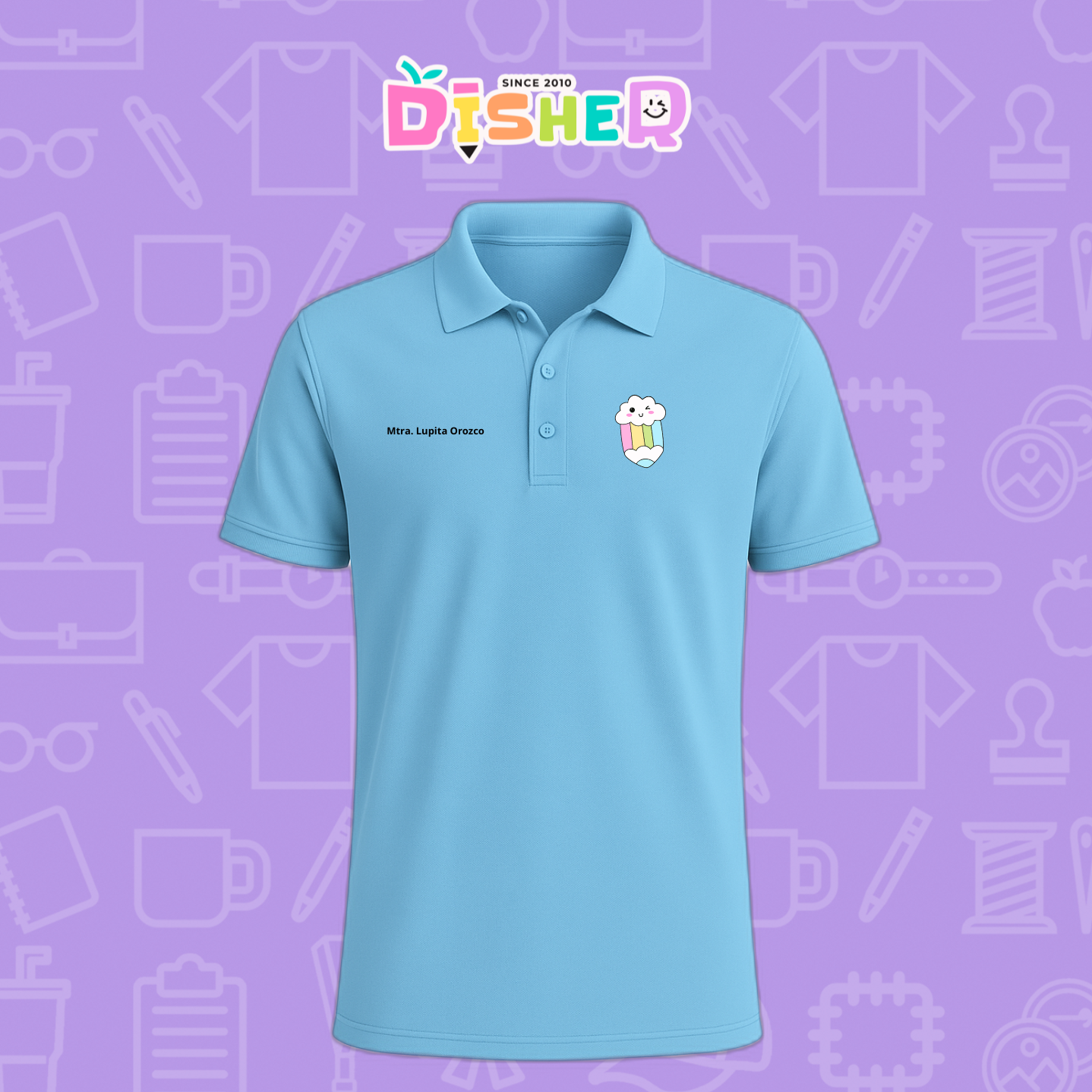 PBD-C-0057: Polo Bordada Dry Fit Caballero I Lápiz nube