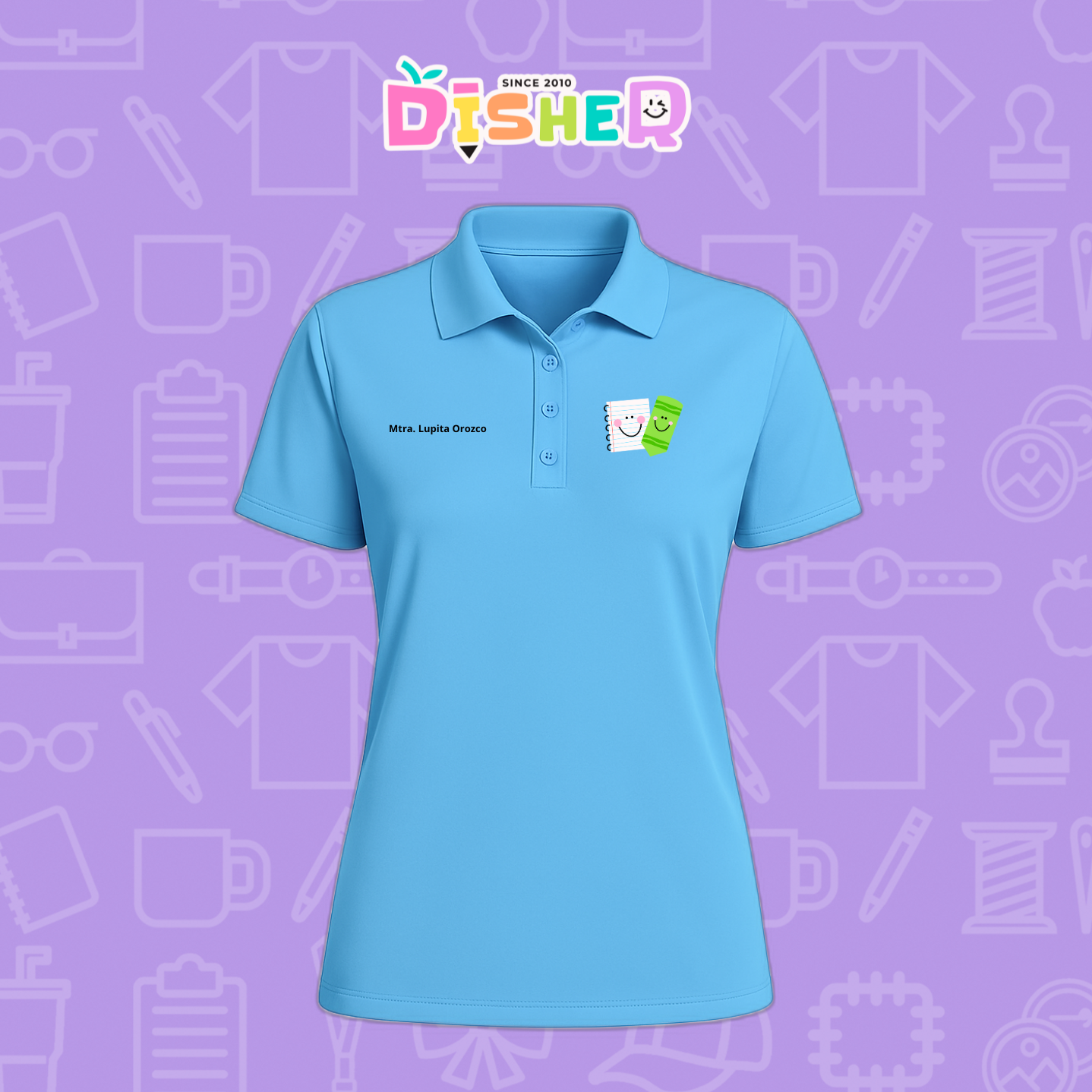 PBD-D-033: Polo Bordada Dry Fit Dama I Paper pencil