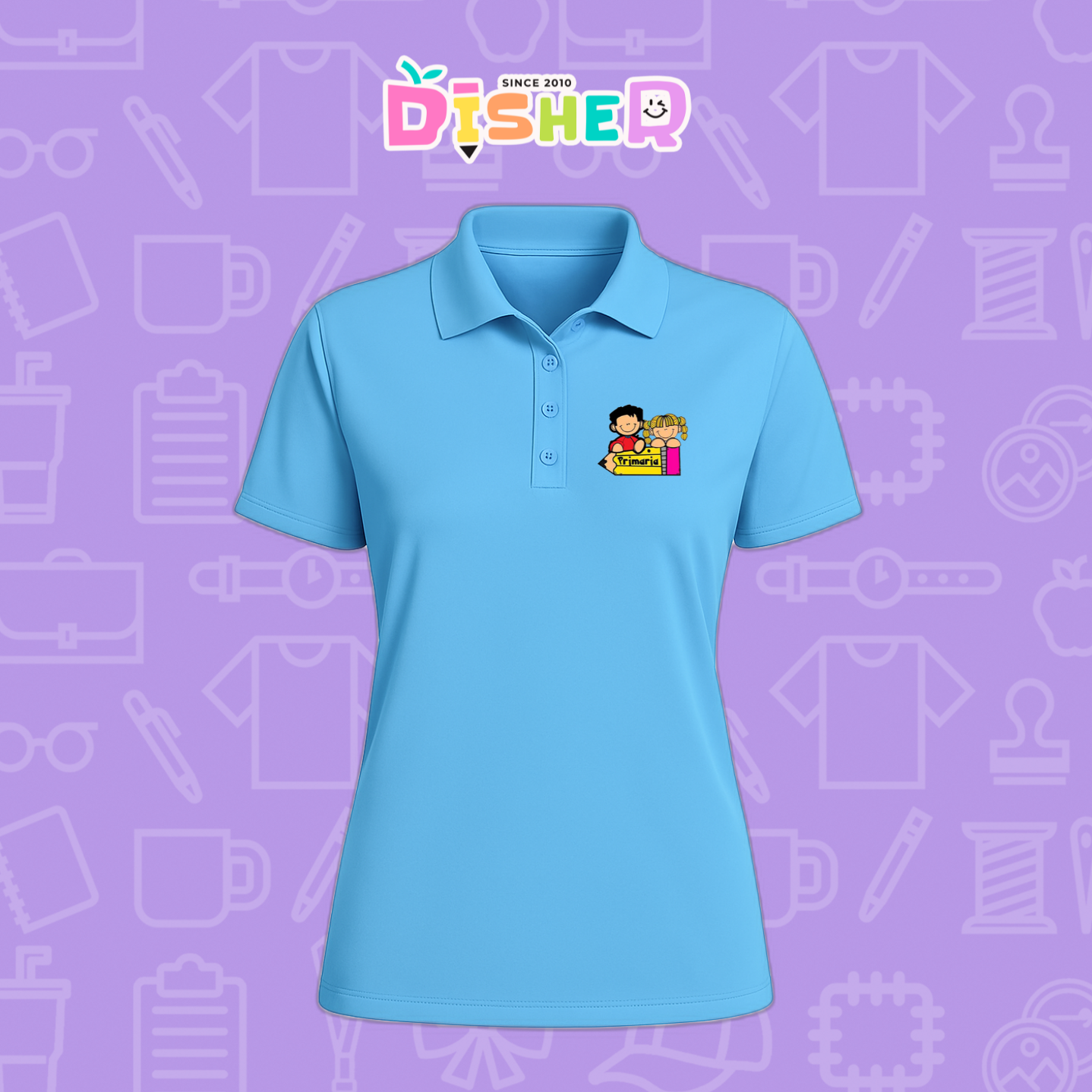 PBD-D-081: Polo Bordada Dry Fit Dama I Niños preescolar