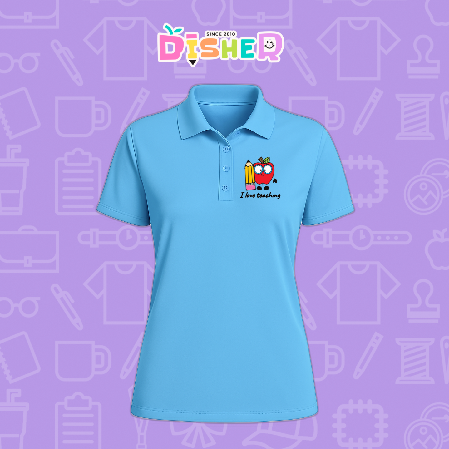 PBD-D-077: Polo Bordada Dry Fit Dama I Manzana lentes