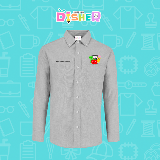 CBOL-C-032: Camisa Bordada Oxford Manga Larga Caballero I Smiley supplies