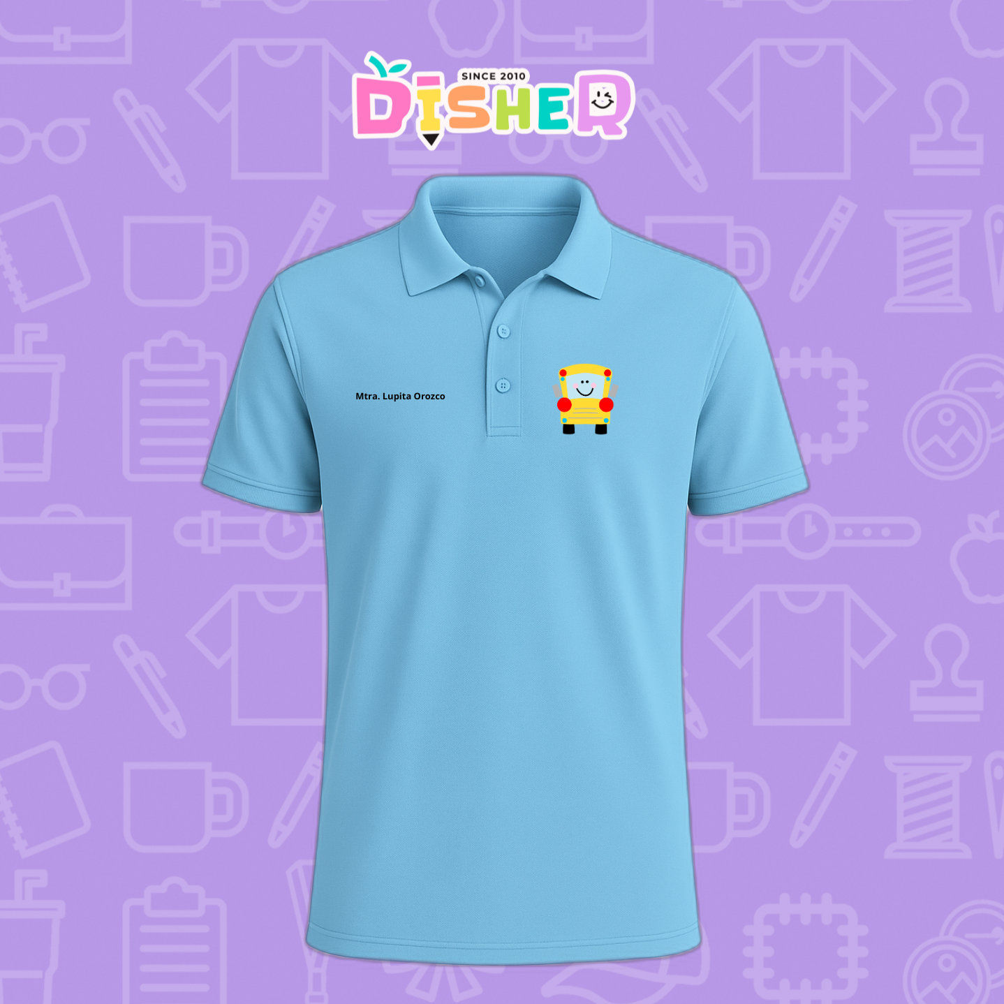 PBD-C-0035: Polo Bordada Dry Fit Caballero I Smile bus
