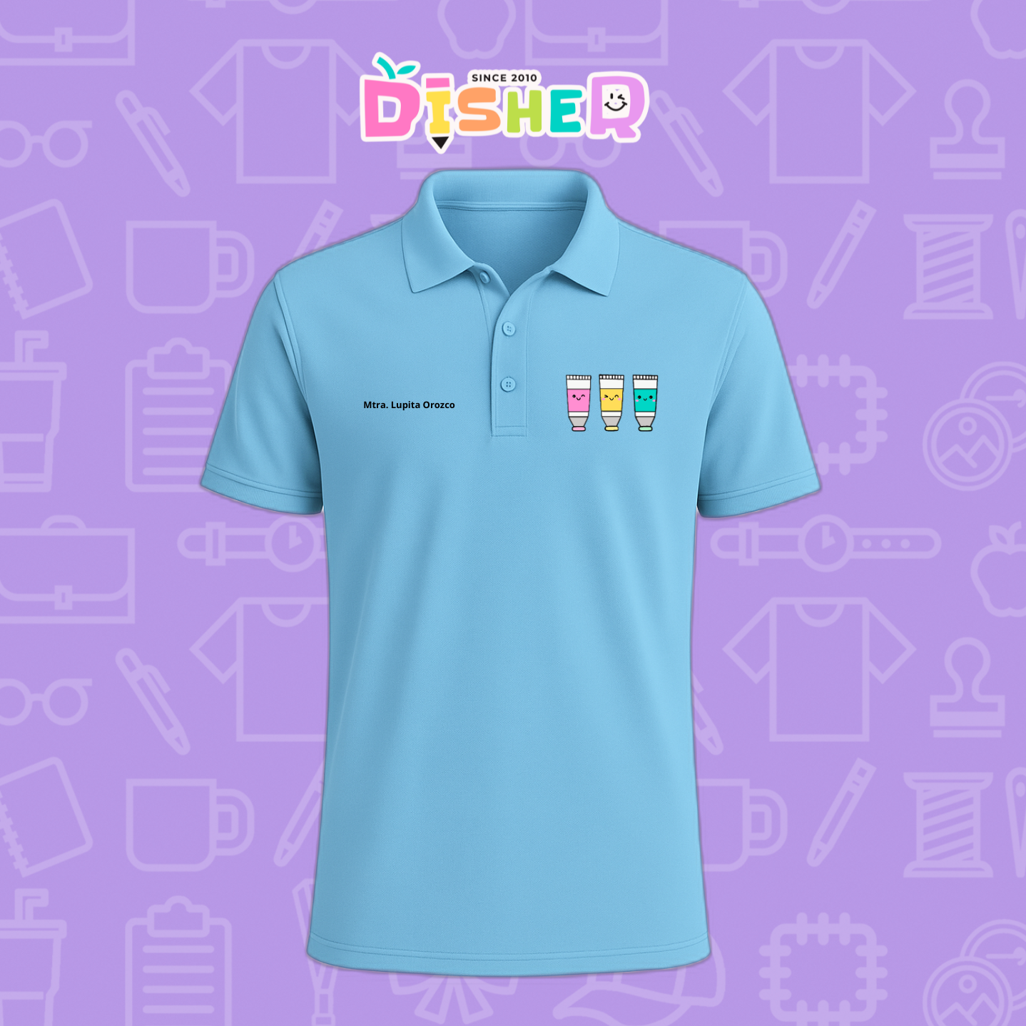 PBD-C-0056: Polo Bordada Dry Fit Caballero I Pinturas acrílicas