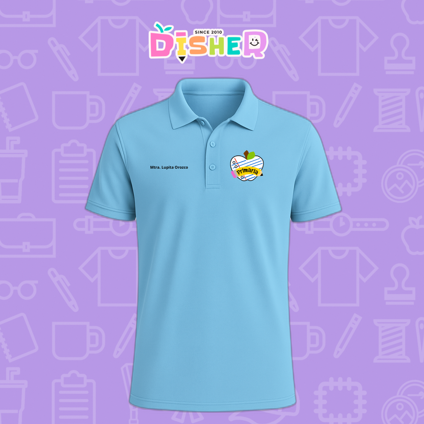 PBD-C-0094: Polo Bordada Dry Fit Caballero I Corazón papel secundaria