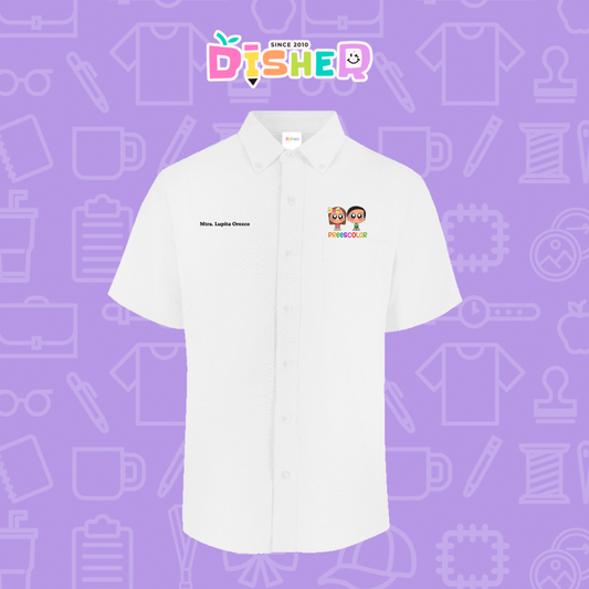 CBGC-C-002: Camisa Bordada Gabardina Manga Corta Caballero I Starcitos preescolar