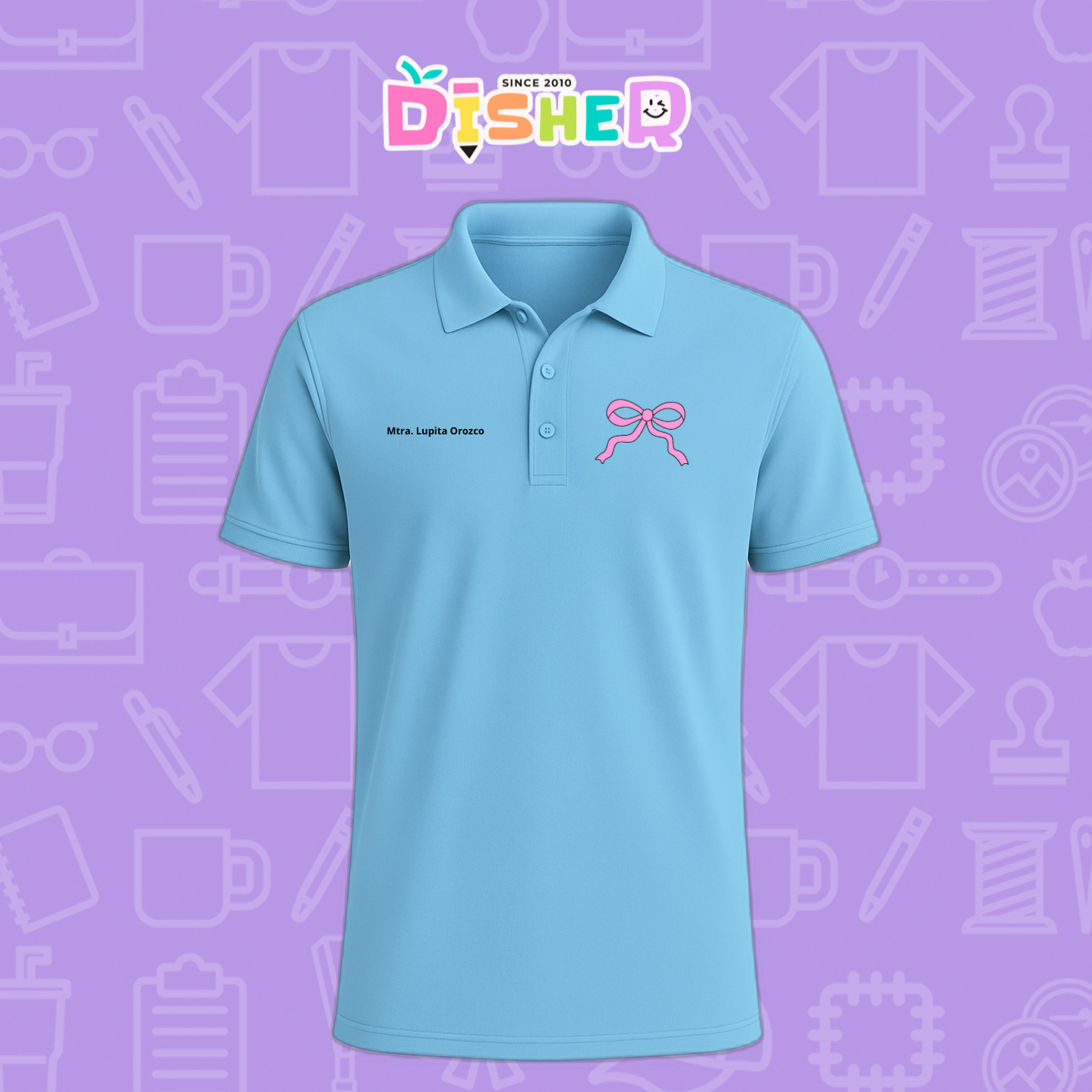 PBD-C-0048: Polo Bordada Dry Fit Caballero I Moño girly