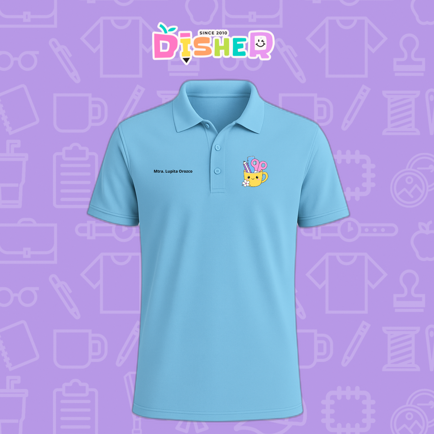 PBD-C-0052: Polo Bordada Dry Fit Caballero I Tacita útiles