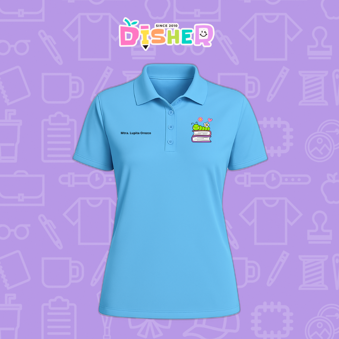 PBD-D-004 : Polo Bordada Dry Fit Dama I Gusanito libros