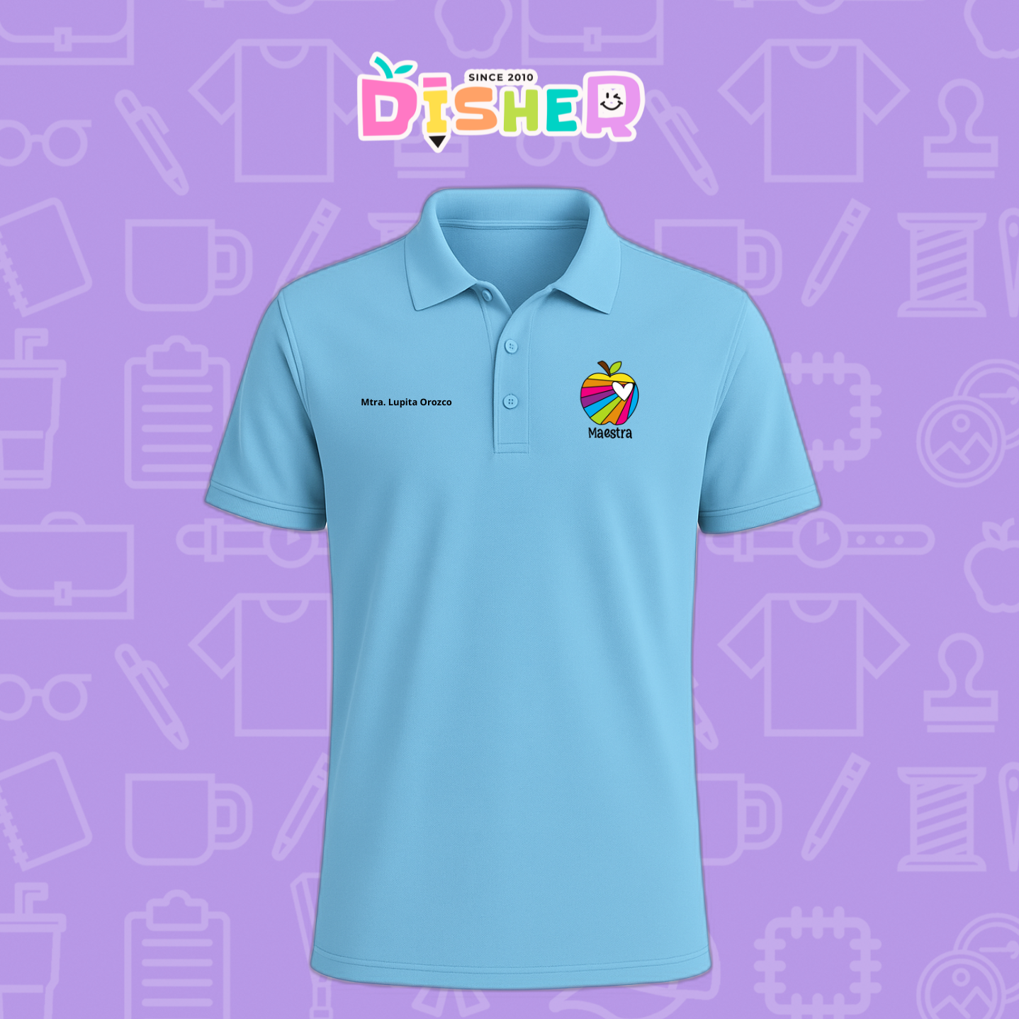 PBD-C-0075: Polo Bordada Dry Fit Caballero I Manzana rayas colores