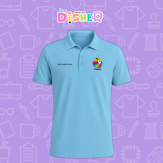 PBD-C-0075: Polo Bordada Dry Fit Caballero I  Manzana rayas colores