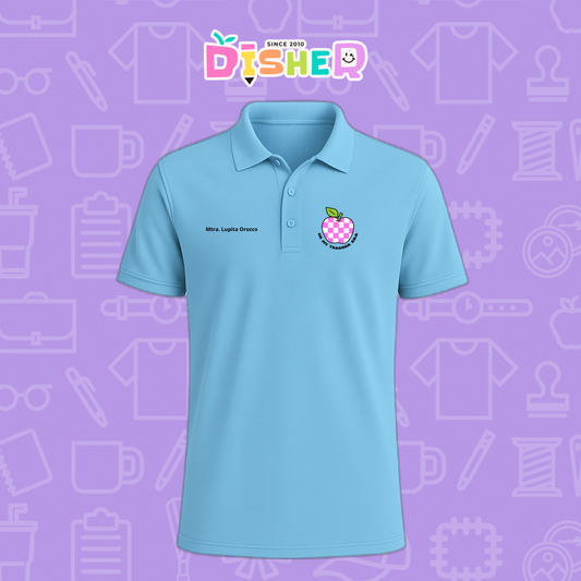 PBD-C-0026: Polo Bordada Dry Fit Caballero I Manzana cuadros