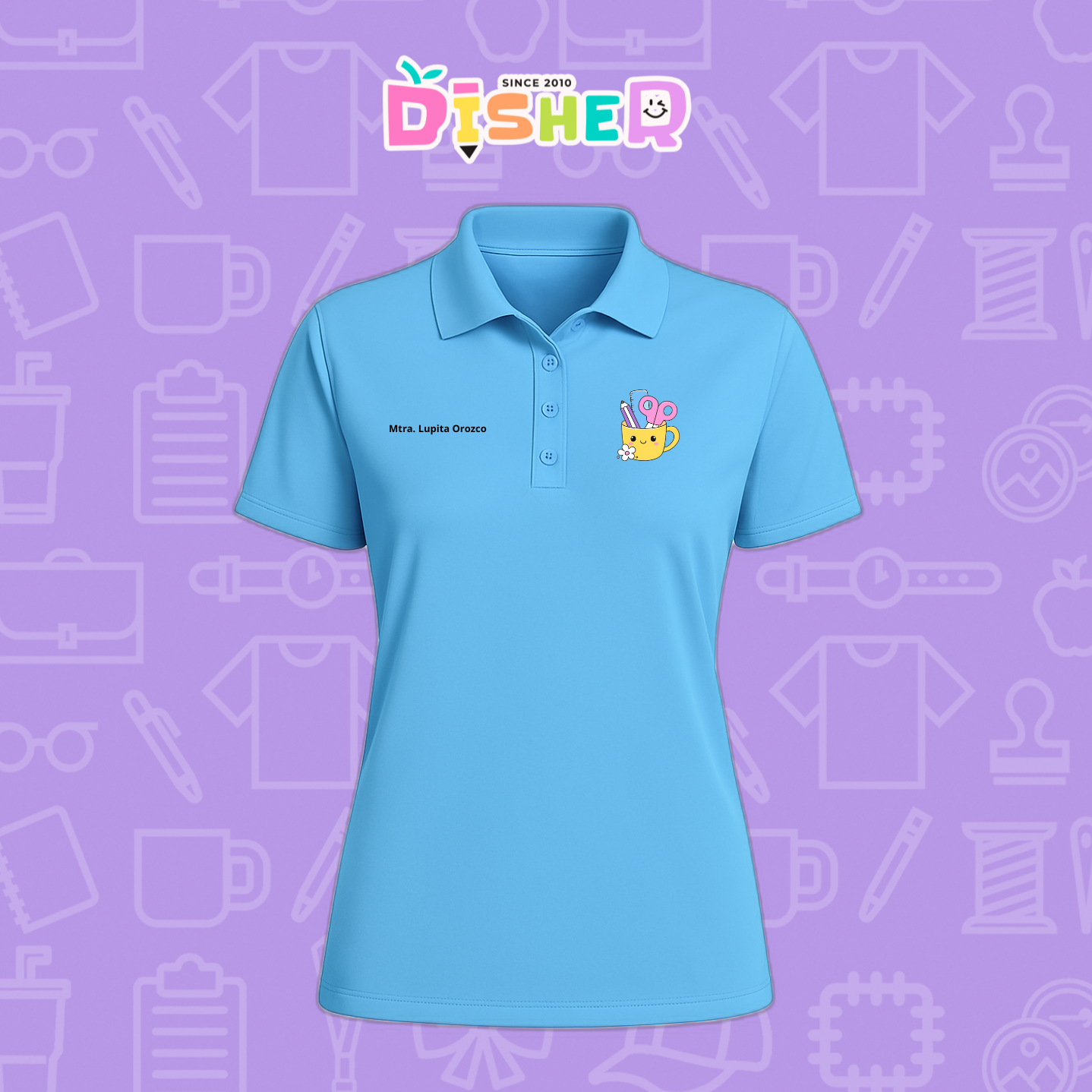 PBD-D-052: Polo Bordada Dry Fit Dama I Tacita útiles