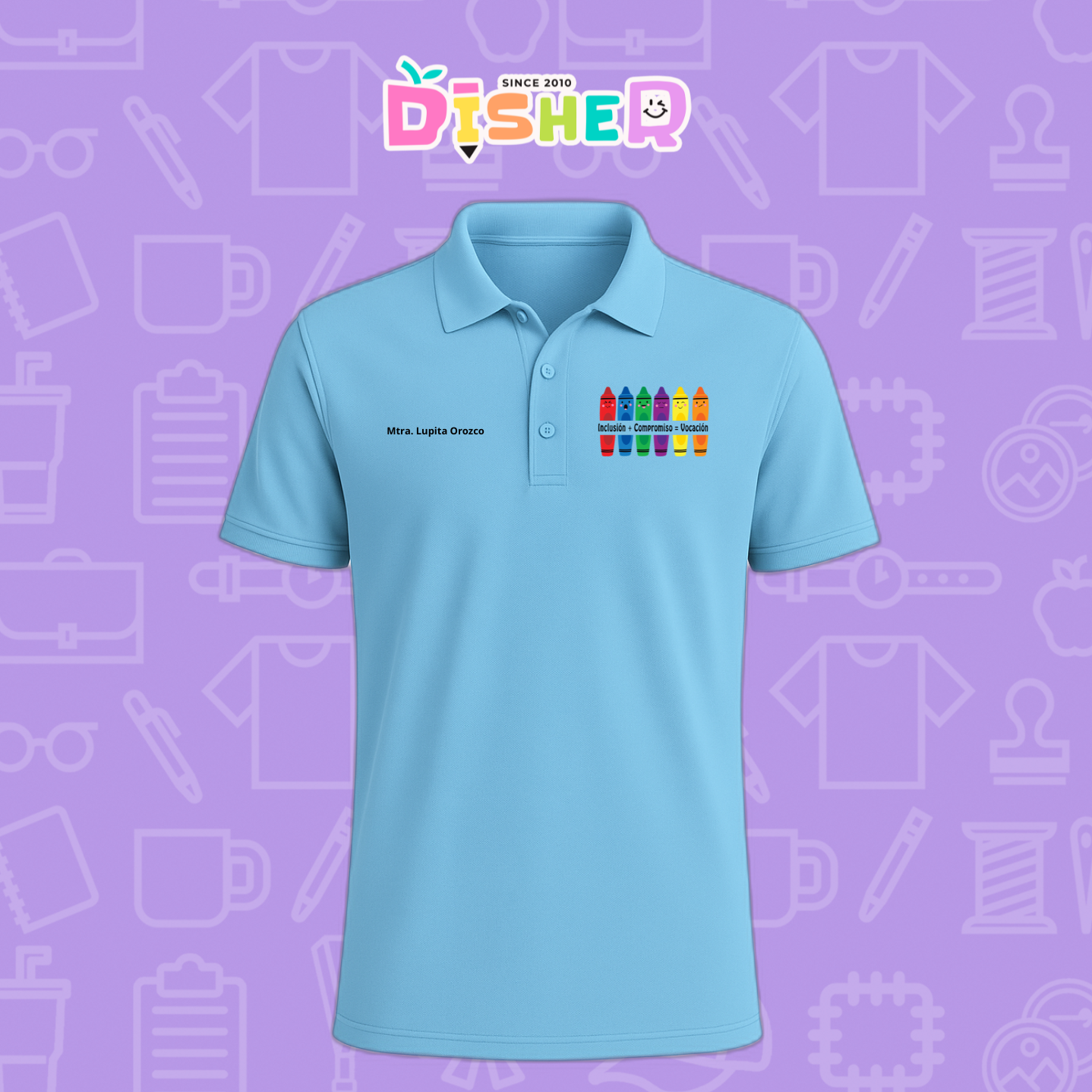 PBD-C-0063: Polo Bordada Dry Fit Caballero I Crayolitas emociones
