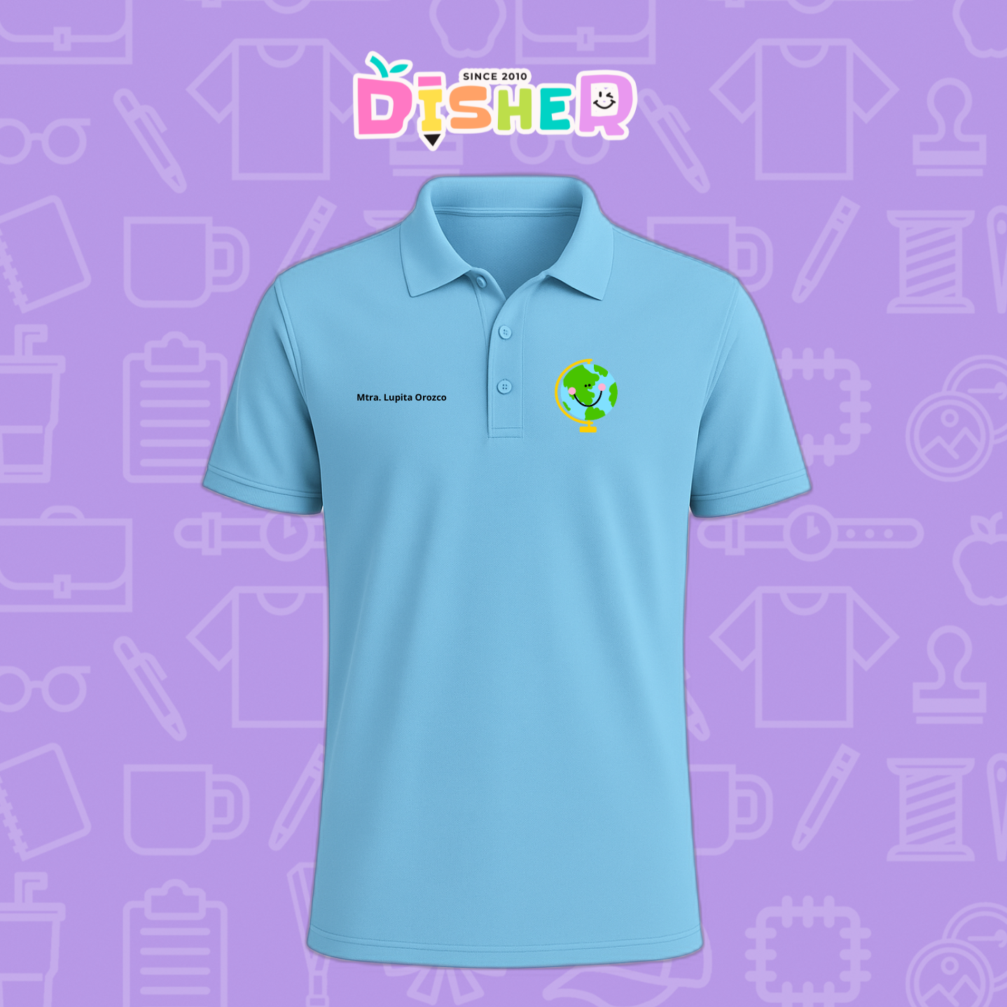 PBD-C-0034: Polo Bordada Dry Fit Caballero I Smile World